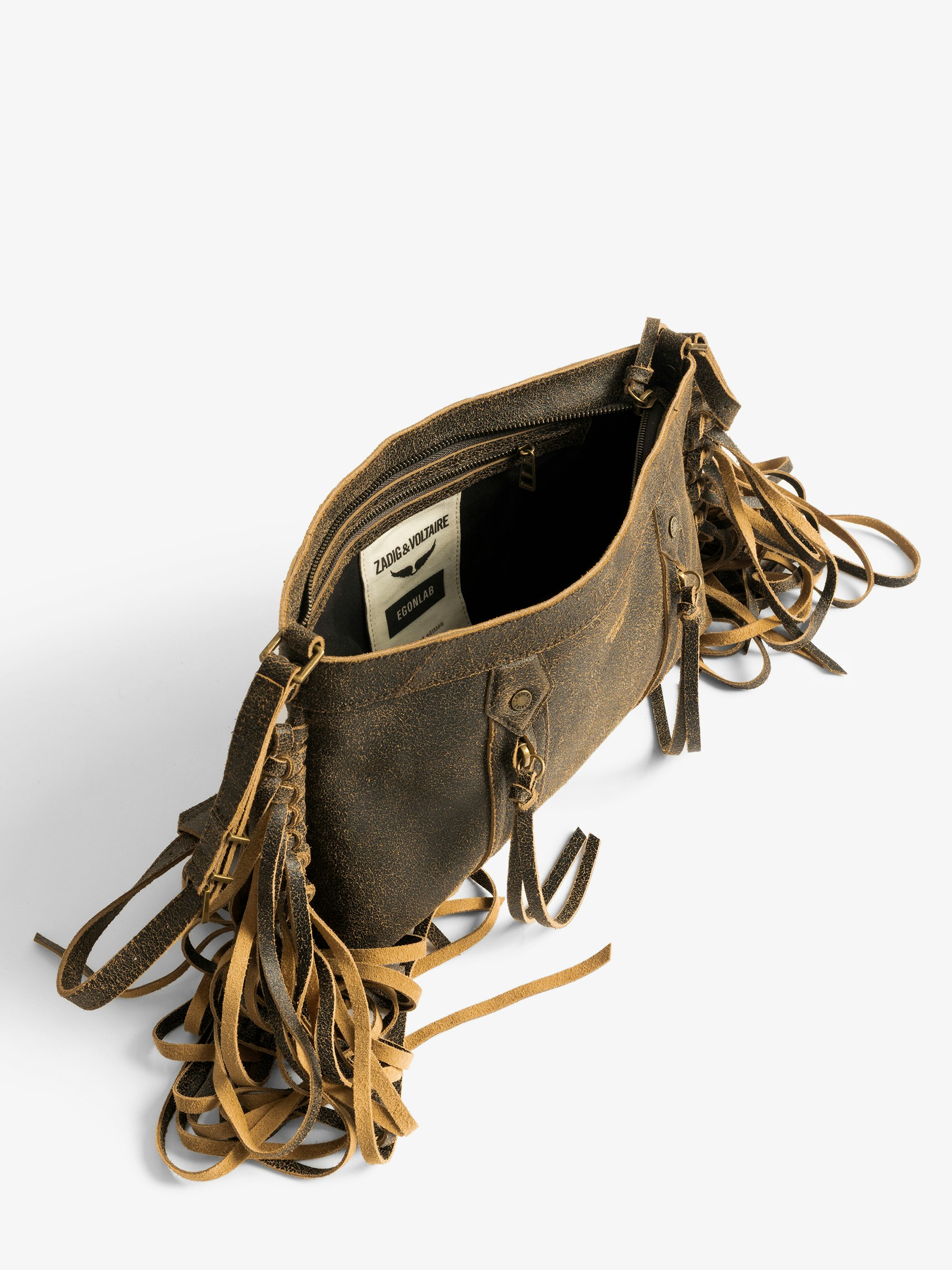 Sunny Moody Fringes Bag - Zadig & Voltaire x EGONlab bring a rebellious twist to bohemian spirit. Crafted in supple brown leather, its cascading fringes and bold attitude move with you. Wear it crossbody or on the shoulder for effortless, untamed style.